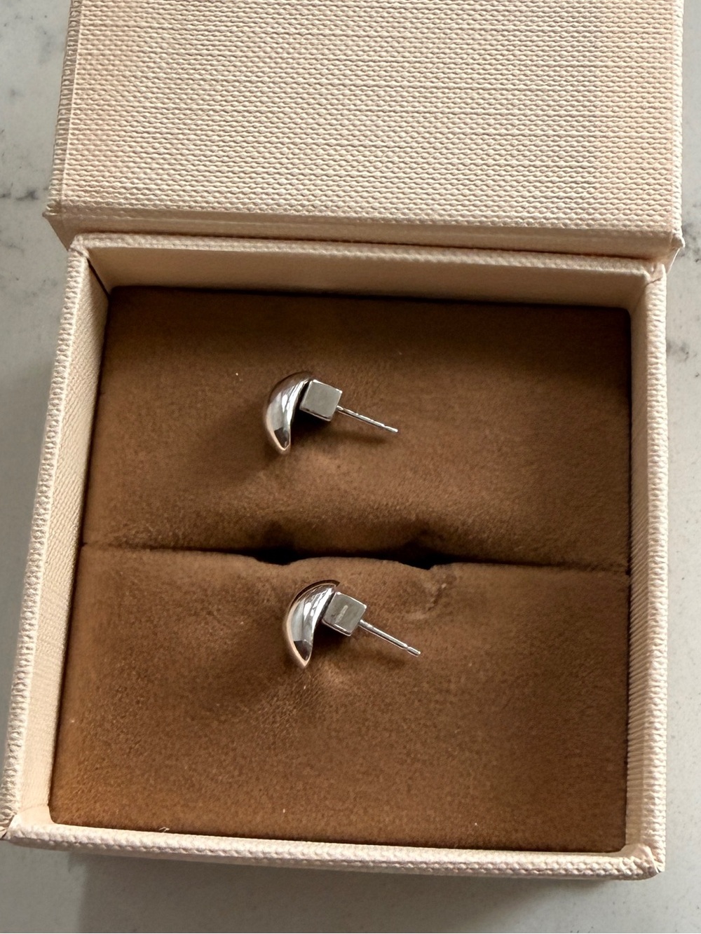 Melanie Auld Silver Curve Studs - Picture 2 of 3